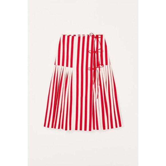 ZARA LIMITED EDITION STRIPED MIDI SKIRT - Picture 4 of 6